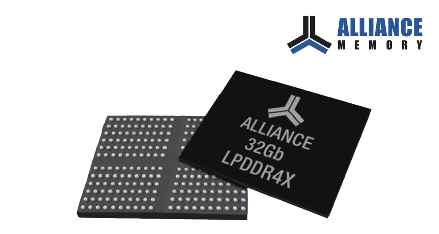 Alliance Memory 16Gb and 32Gb LPDDR4X SDRAMs Combine Low-Voltage Operation of 0.6V With Fast Clock Speeds of 2.133GHz